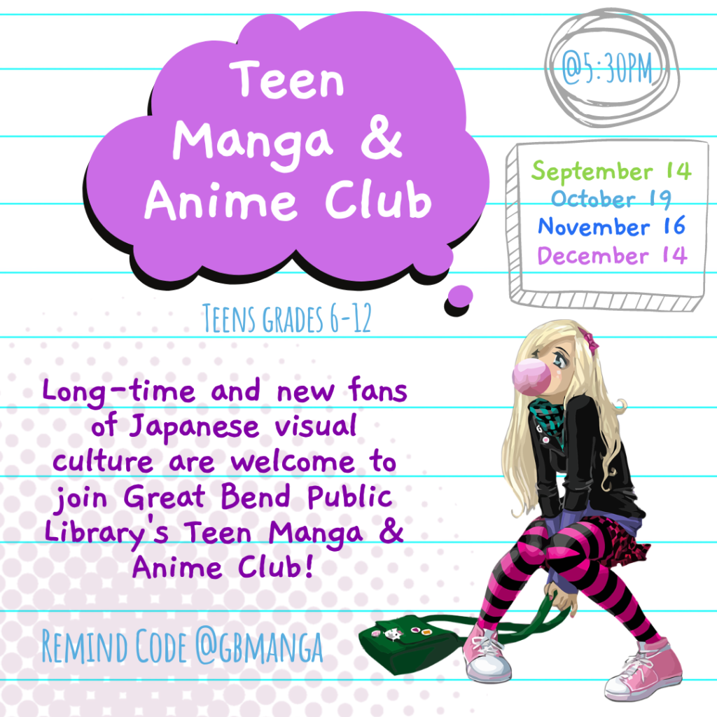Fall 2023 Teen Manga & Anime Club (Description)